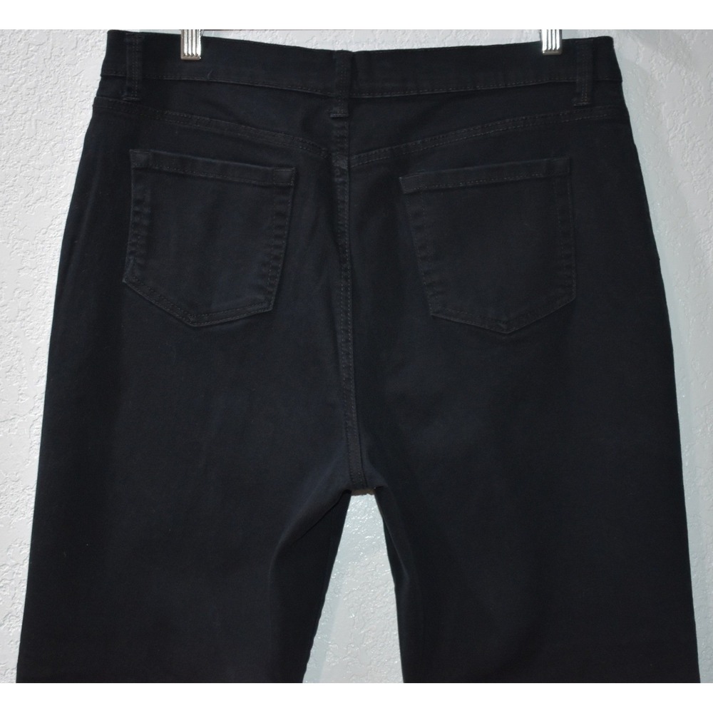 Gloria Vanderbilt Amanda Womens High Rise Tapered Jeans Black Size 14 Average